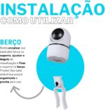 Suporte angulável com presilha para câmera OiVida YCC365PLUS: fixação segura, ajuste fácil e instalação sem furos. - Imagem 4
