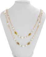 Colar em camadas com pérolas longas estilo vintage, presente elegante para mulheres - Imagem 6