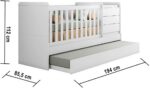 Berço Cama Multifuncional Cléo Branco Carolina Baby: versatilidade, durabilidade e conforto que acompanham o bebê por anos - Imagem 4