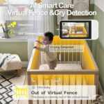 Monitor de bebê Ellie sem WiFi com câmera 1080p, áudio e bateria 6000 mAh: privacidade, alcance de 305 m e monitoramento inteligente para seu bebê - Imagem 3