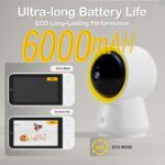 Monitor de bebê Ellie sem WiFi com câmera 1080p, áudio e bateria 6000 mAh: privacidade, alcance de 305 m e monitoramento inteligente para seu bebê - Imagem 6