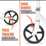 Patinete dobrável portátil 2 rodas, leve e resistente, ideal para crianças e adultos, suporta até 100 kg. - Imagem 5