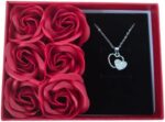 Caixa com Rosa e Colar Coração: presente feminino romântico e elegante para mãe, esposa, namorada ou amiga. - Imagem 6