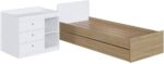 Berço Multifuncional Aveiro Oak/Branco com cama auxiliar e 3 gavetas, versátil e prático para acompanhar o crescimento do bebê. - Imagem 7