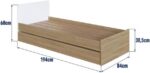 Berço Multifuncional Aveiro Oak/Branco com cama auxiliar e 3 gavetas, versátil e prático para acompanhar o crescimento do bebê. - Imagem 9