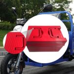 Caixa de bateria para bicicleta elétrica vermelha, resistente à poeira e água, com alça dobrável e fácil transporte. - Imagem 4