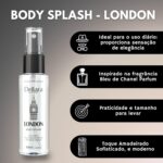 Kit Presente Dia dos Namorados Paris & London Dellara: 2 body splashes, lata premium e chaveiro coração em um presente romântico e sofisticado - Imagem 3
