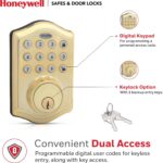 Fechadura digital Honeywell sem chave com 50 PINs, modo férias e travamento automático para mais segurança e praticidade. - Imagem 5