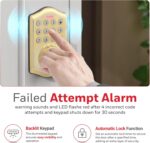Fechadura digital Honeywell sem chave com 50 PINs, modo férias e travamento automático para mais segurança e praticidade. - Imagem 7