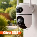 Leduc Câmera Segurança WiFi Externa PTZ IP66: visão 24h, giro 355° e alerta de movimento para sua casa. - Imagem 3