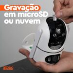 Leduc Câmera Segurança WiFi Externa PTZ IP66: visão 24h, giro 355° e alerta de movimento para sua casa. - Imagem 7