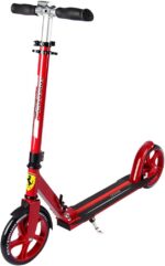 DAKOTT Ferrari Kids: patinete dobrável com rodas 200 mm, absorção de choque e liberação rápida, ideal para adultos e adolescentes - Imagem 4