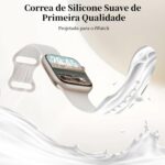 Pulseira para Apple Watch em silicone à prova d’água, esportiva e confortável para todos os modelos compatíveis - Imagem 4