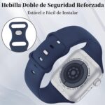 Pulseira para Apple Watch em silicone à prova d’água, esportiva e confortável para todos os modelos compatíveis - Imagem 5