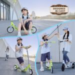 Patinete dobrável leve com altura ajustável, rolamento ABEC9 e carga máxima de 118 kg para crianças, adolescentes e adultos. - Imagem 7