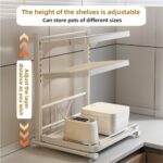Suporte ajustável para micro-ondas: organiza a bancada e economiza espaço com estrutura metálica resistente - Imagem 3