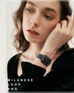 Pulseira BRG para Apple Watch em aço inoxidável com fecho magnético: ajuste fácil, elegante e compatível com vários modelos. - Imagem 8