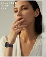 Pulseira BRG para Apple Watch em aço inoxidável com fecho magnético: ajuste fácil, elegante e compatível com vários modelos. - Imagem 9