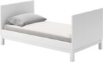 Berço Multifuncional Cozy Quater 2 em 1 em MDF Branco Fosco, com mini cama e 3 alturas, certificado Inmetro. - Imagem 3