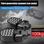 Pedais traseiros dobráveis em liga de alumínio para bicicleta e scooter, fortes, compactos e seguros para apoio dos pés - Imagem 6