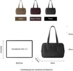 BOSTANTEN Bolsa de Ombro Feminina Grande: elegante, espaçosa e versátil para trabalho, viagem e dia a dia. - Imagem 5
