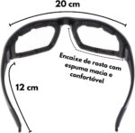 Óculos de proteção esportivo DUPIN com espumas e lentes transparentes: conforto e segurança para uso adulto. - Imagem 4