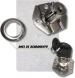 Kit 2 Fechadura 22mm Cromada para Gavetas e Armários: segurança prática com chave reserva e fácil instalação. - Imagem 7