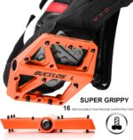 Pedais BUCKLOS MTB antiderrapantes, nylon resistente e plataforma larga 9/16 para mais aderência e segurança na pedalada - Imagem 3