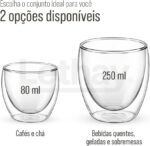 Copo de Vidro Borossilicato Parede Dupla: mantém a temperatura, não aquece as mãos e valoriza suas bebidas. - Imagem 8