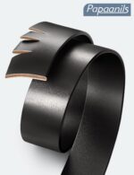 Cinto social masculino em couro genuíno, 3,8 cm, acabamento casual e elegante para compor looks com estilo. - Imagem 4