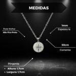 Colar São Bento em aço inox prateado: presente durável e versátil para homens e mulheres - Imagem 5