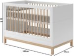 Berço Cozy Branco com Carvalho: vira mini cama, com 3 alturas e selo INMETRO. - Imagem 7