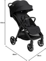 Carrinho de Bebê Joie Parcel LX Preto Eclipse: leve, dobrável com uma mão e ideal para passeios com conforto e segurança. - Imagem 8
