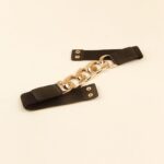 Cinto elástico feminino ajustável para jeans e social, com corrente metálica e visual elegante, confortável e versátil - Imagem 4