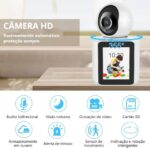 Câmera de Segurança Wifi 1080P com tela 2,8", detecção de movimento, áudio bidirecional e visão noturna, ideal para sua família. - Imagem 5