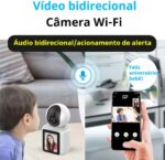 Câmera de Segurança Wifi 1080P com tela 2,8", detecção de movimento, áudio bidirecional e visão noturna, ideal para sua família. - Imagem 6