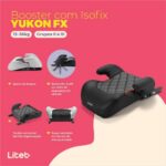 Litet Assento Auto Booster Isofix 15-36 kg: segurança, conforto e fixação firme para crianças em viagens com praticidade. - Imagem 4