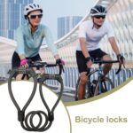 Fechadura antirroubo para scooter e bicicleta com cabo de aço e senha de 4 dígitos, alta segurança e fácil transporte - Imagem 8