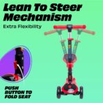 SKIDEE Patinete infantil: seguro, dobrável e com luzes LED, ideal para crianças de 2 a 12 anos. - Imagem 4