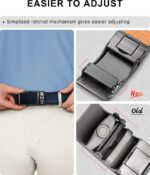 Cinto masculino de catraca ajustável para calça social, conforto e ajuste perfeito para o dia a dia - Imagem 6