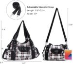 Angel Kiss Bolsa Hobo feminina grande em couro sintético, elegante e espaçosa para o dia a dia - Imagem 5