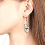 Conjunto Esterlina Blue: colar e brincos banhados em prata 925 com zircônia azul para elegância diária. - Imagem 4