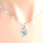 Conjunto Esterlina Blue: colar e brincos banhados em prata 925 com zircônia azul para elegância diária. - Imagem 5