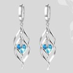 Conjunto Esterlina Blue: colar e brincos banhados em prata 925 com zircônia azul para elegância diária. - Imagem 6