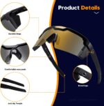 Óculos de sol esportivos polarizados para homens e mulheres: conforto, estilo e proteção para dirigir, pescar, pedalar e trilhas. - Imagem 3