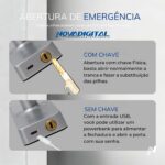 Fechadura Digital NovaDigital Fusion Wi-Fi 2.4G: biometria, senha, TAG, chave e APP Tuya, prata, segurança e praticidade. - Imagem 4
