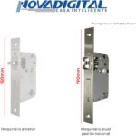 Fechadura Digital NovaDigital Fusion Wi-Fi 2.4G: biometria, senha, TAG, chave e APP Tuya, prata, segurança e praticidade. - Imagem 6