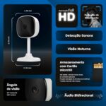 Câmera Inteligente Velds Full HD 1080p com Wi-Fi, visão noturna, áudio bidirecional e alerta de movimento para casa e pets - Imagem 6