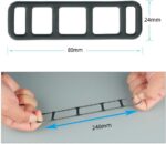 Tiras elásticas de silicone para luz de bicicleta, fixação segura e fácil em guidão, 4 unidades, preta. - Imagem 4