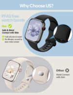 Pulseira esportiva de silicone para Apple Watch: confortável, ajustável e resistente para uso diário e treinos. - Imagem 3